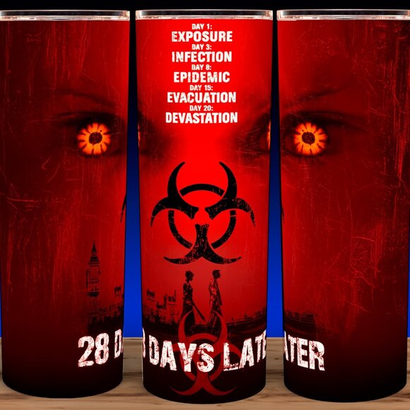 Glow in the Dark 28 Days Later - Zombie Horror Movie Cup Mug Tumbler 20oz - Picture 2 of 4